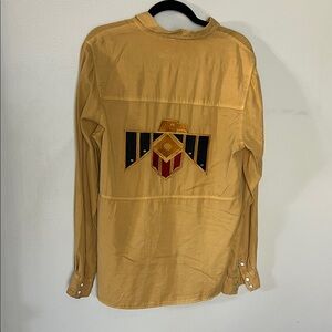 Women’s Mustard Shirt with Embroidered Eagle Design